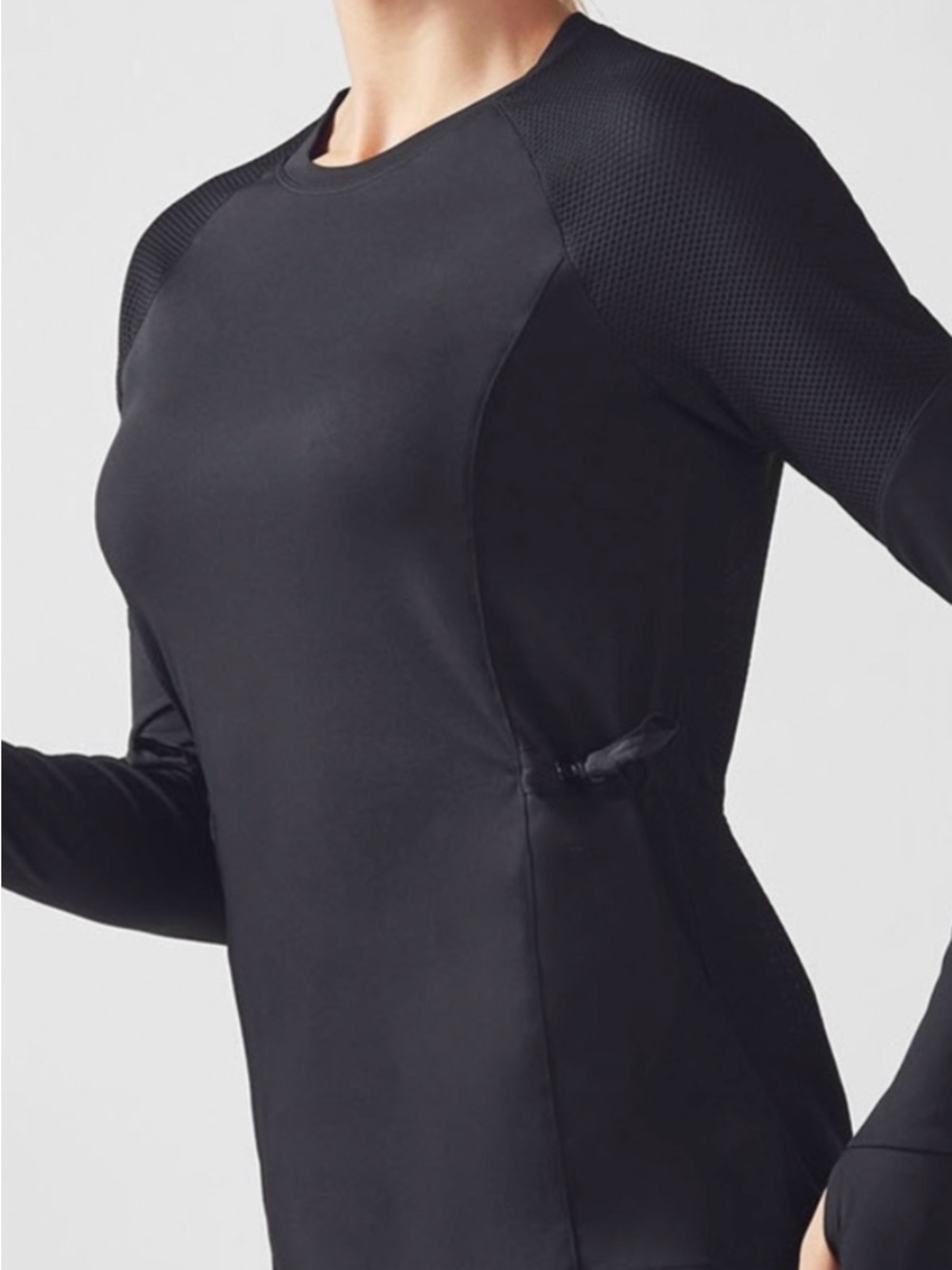 Fabletics Black Long Sleeve Performance Tee